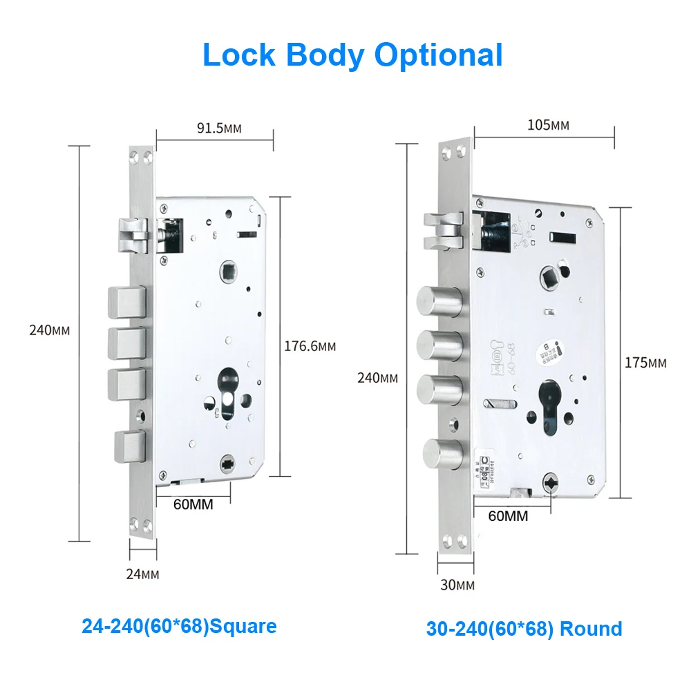 Verrouiller Freecan Bluetooth WiFi Electronic Door Lock avec application TTLOCK Smart Finger Emprent Security Gate Verrouillage avec la touche de code de carte RFID