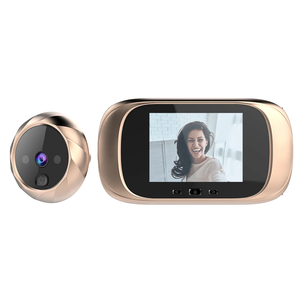 Intercom 2,8 tum LCD -färgskärm Digital dörrklocka 90 graders dörrklocka Digital dörrklocka 0,3MP Dörr Peephole Camera Viewer Door Bell