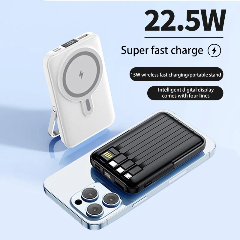 10000 mAh Magnetic Power Bank PD 30W 20W Zapasowy akumulator zewnętrzny bezprzewodowy szybki ładunek dla Xiaomi 14 Samsung S24 Powerbank Nowe