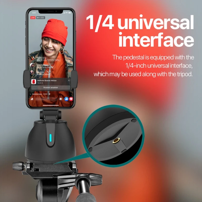 Моноподы Smart Face Tranking Selfie Stick штатив Allinone Object Holder Holder Camera Camerable 360 ° вращение для видеозаписи Vlog Live