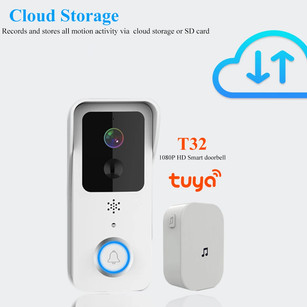 Deurbel 2022 Tuya Video Deurbel 5G Dual Wifi Buiten Door Bell Waterdichte IP65 Batterij Intercom Smart Home Wireless Deur Telefooncamera