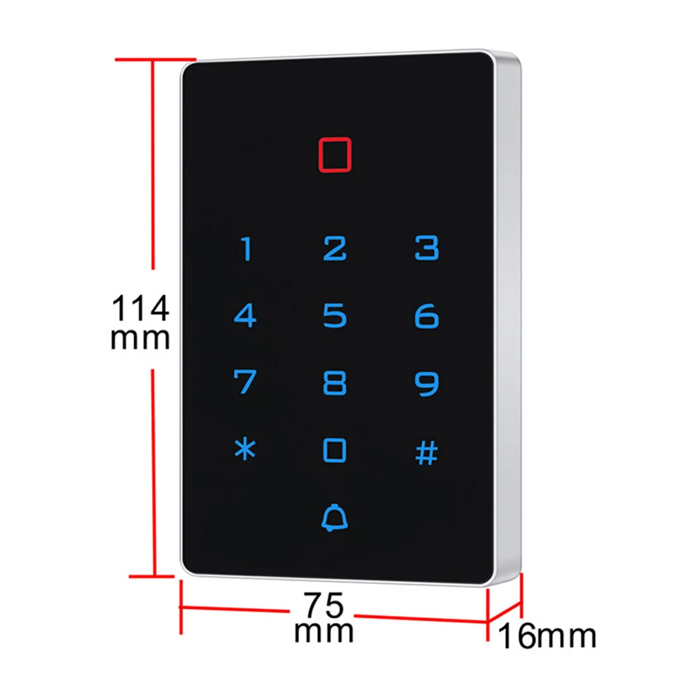 Kits à prova d'água WiFi Tuya App Backlight Touch 125khz Cartão RFID Controle de acesso Teclado WG26 Saída Suporte para cartão de gerenciamento de alarme