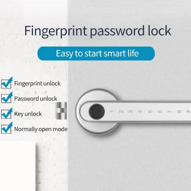 Verrouiller l'empreinte digitale de verrouillage de porte intelligente + mot de passe + application plusieurs façons de déverrouiller TT Lock App Keye Key Finger Empreinte Door Lock Home Security