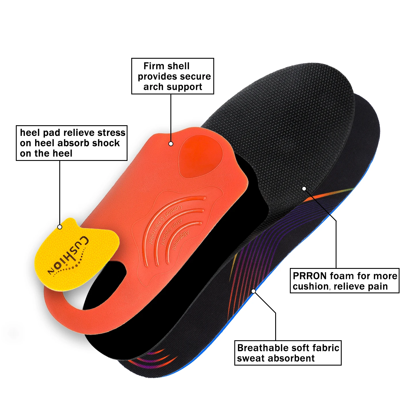 Boots Plantar Fasciiti Orthopedic Insoles Flat Feet Plantillas Arch Support Orthotic Insole Sneakers Inserts Men Women Sport Shoes Pad