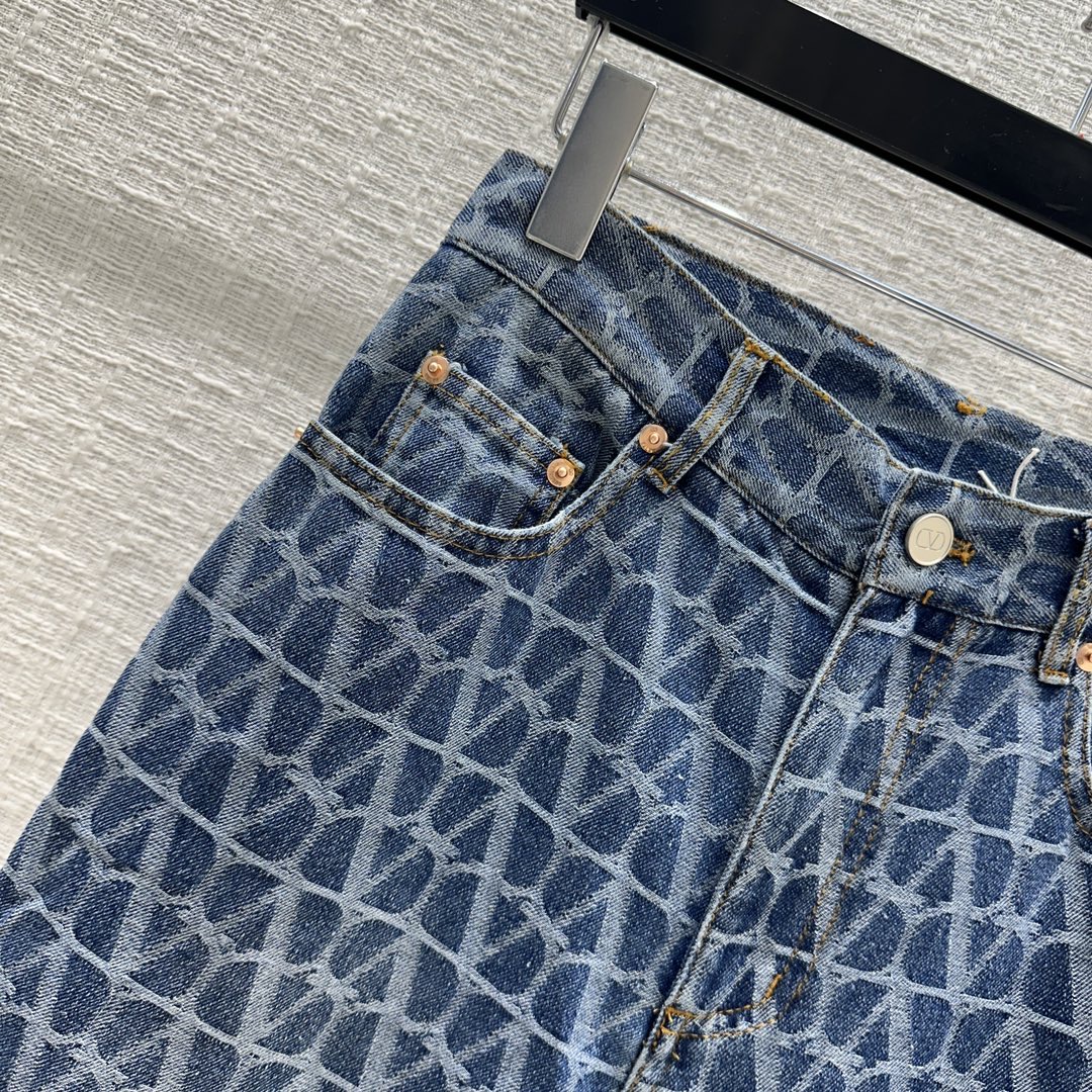 Designerjeans 2024 Neue Frühling Sommer Mode getäfelte Hosen Marke Gleiche Hosen Luxus Frauenkleidung 0404-18