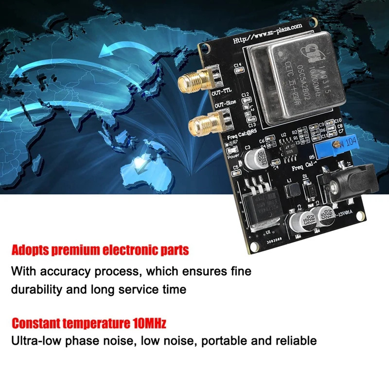 Converter OCXO10Mhz Black Frequency Meter Low Phase Noise For Sound Decoder Frequency Meter