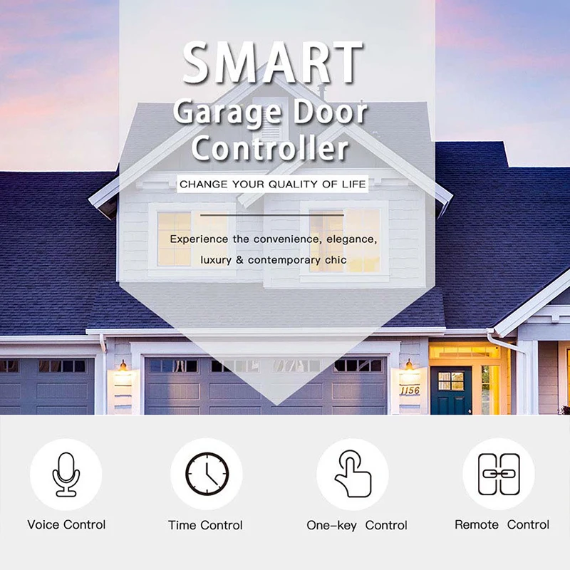 Controllo Corui Tuya Smart Wifi Garage Door Apri Controller Controllo vocale fai -da -te Controllo di controllo la vita intelligente con Alexa Google Home