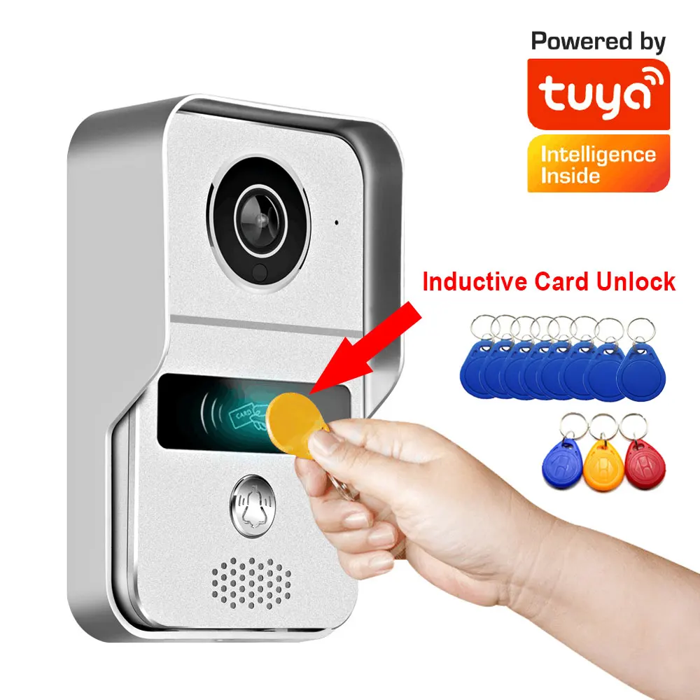 Doortbells Tuya IP 1080p فيديو داخلي WiFi باب باب الهاتف الجرس جرس Doorbell كاميرا دعم مستشعر الحركة من أجل الشقق الكاميرا اللاسلكية