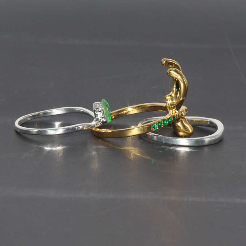 Nowy rocky hełm Pierścień mody damski pierścionek z cyrkonem prezent biżuterii