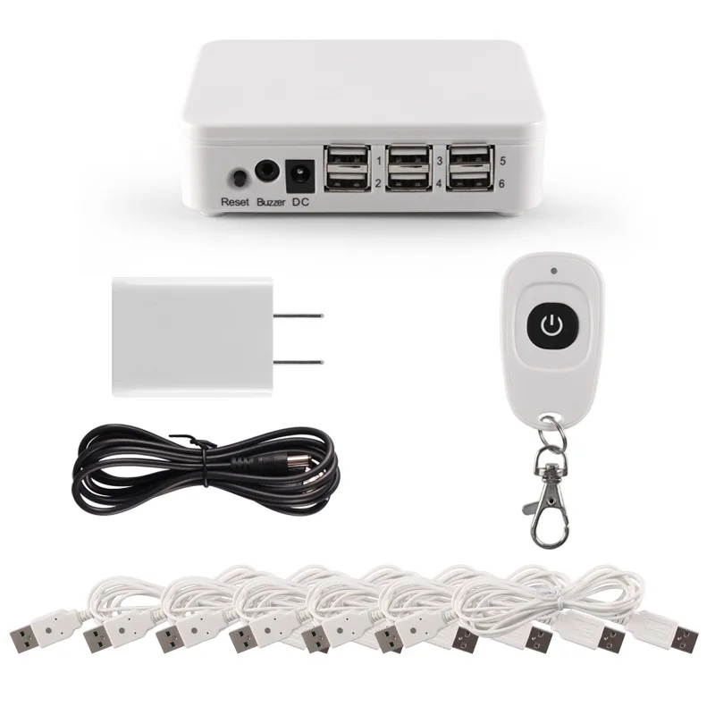 Satser 4/6/8/10 Ports Laptop Security Security Alarm System PC Antitheft Display Box For Mobile Store Exhibition