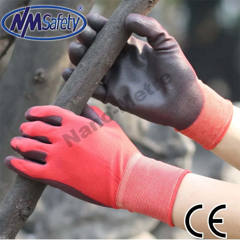 Gants 24 pièces / es de travail professionnel gants de protection des hommes constructions femmes jardin gant de course en nylon rouge en nylon rouge