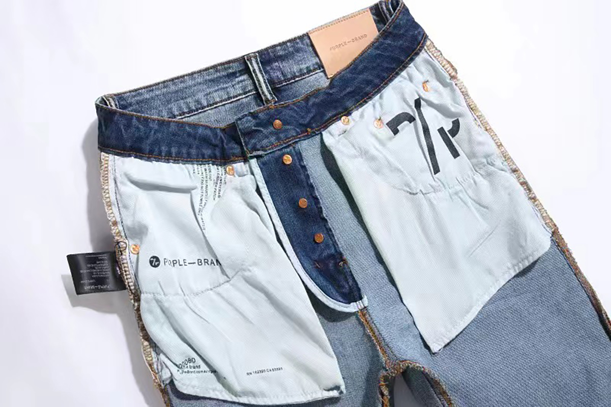 2024 Nieuwe paarse jeans desinger -broek voor heren paarse merk jeans gat Jean luxe dames mannen broek trends verontrust