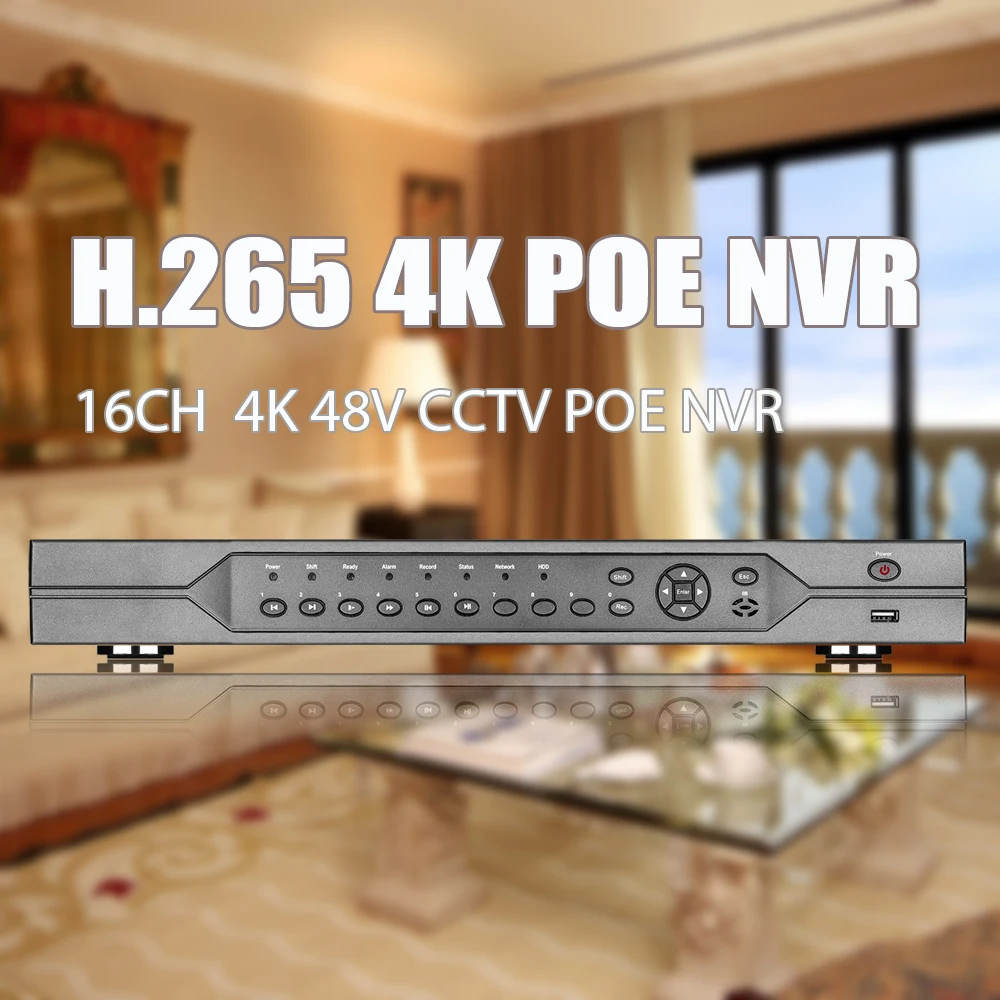 Recorder gadinan 16ch nvr 4k 8mp ai wykrywanie twarzy 48v poe sieciowy rejestrator wideo dla 4k 5mp 4mp kamera ip kamery monitoringu cctv s