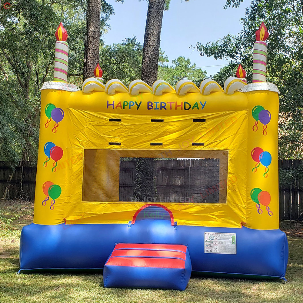 4x4m-13x13ft Free Ship Outdoor Activities Inflatable Birthday Bouncer Candles Bounce House for Sale