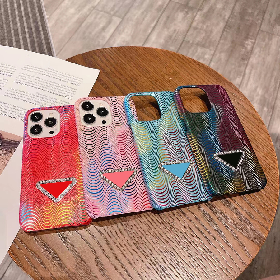 iPhone 12 13 12pro 14 11 Pro XR XS Apple 7 8 Plus Cover 용 Chameleon Gradient Water Ripple Luxury Phone Case Case Case