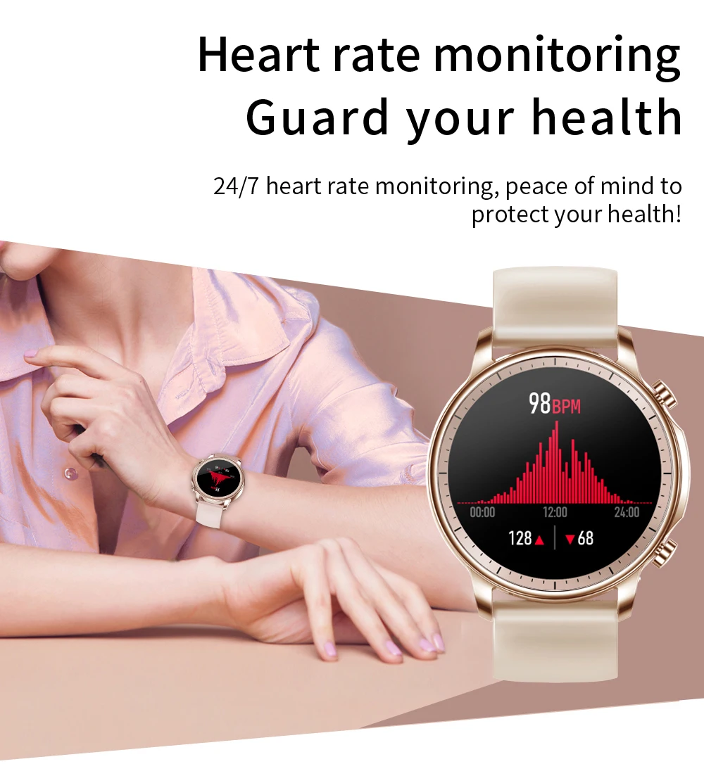 Montres Vful Smart Watch BT5.0 Smartwatch Daily Assistant IP67 Sport imperméable montre pour iPhone Huawei Xiaomi Android Phones