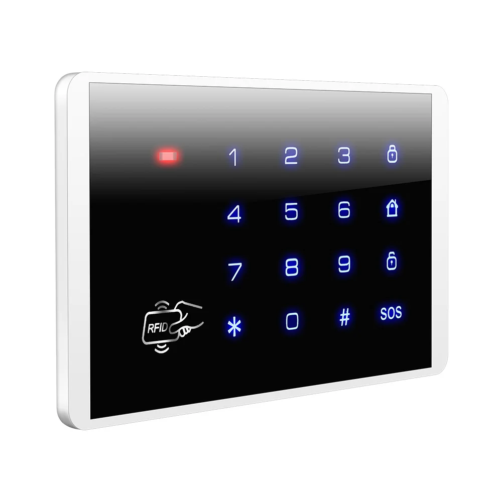 Teclado Fuers K16 433MHz RFID sem fio Touch Keypad para G18 W181 W204 K52 PSTN GSM WIFI Home Security System de alarme de segurança