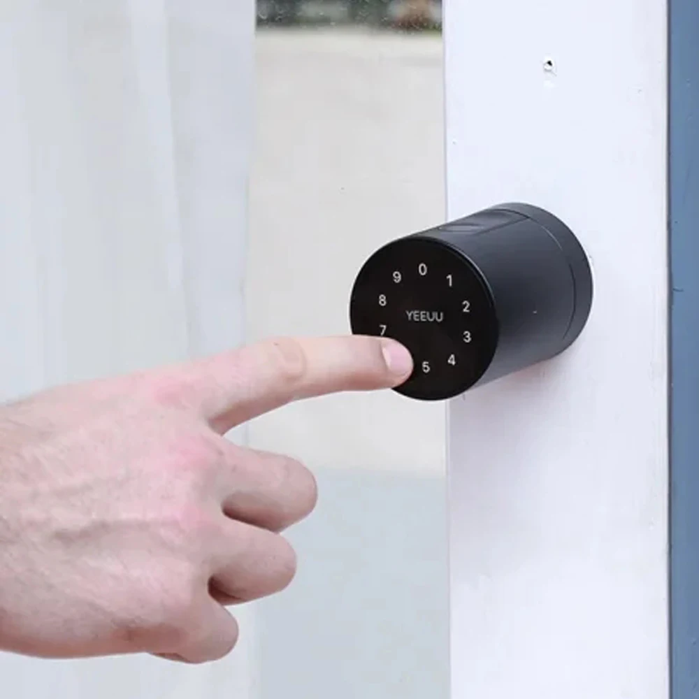 Lock Yeeuu S1 Smart Door Lock Tuya Bluetooth -блокировка цилиндра отпечатка пальца блокировки пароля интеллектуальная блокировка с Alexa Google Home