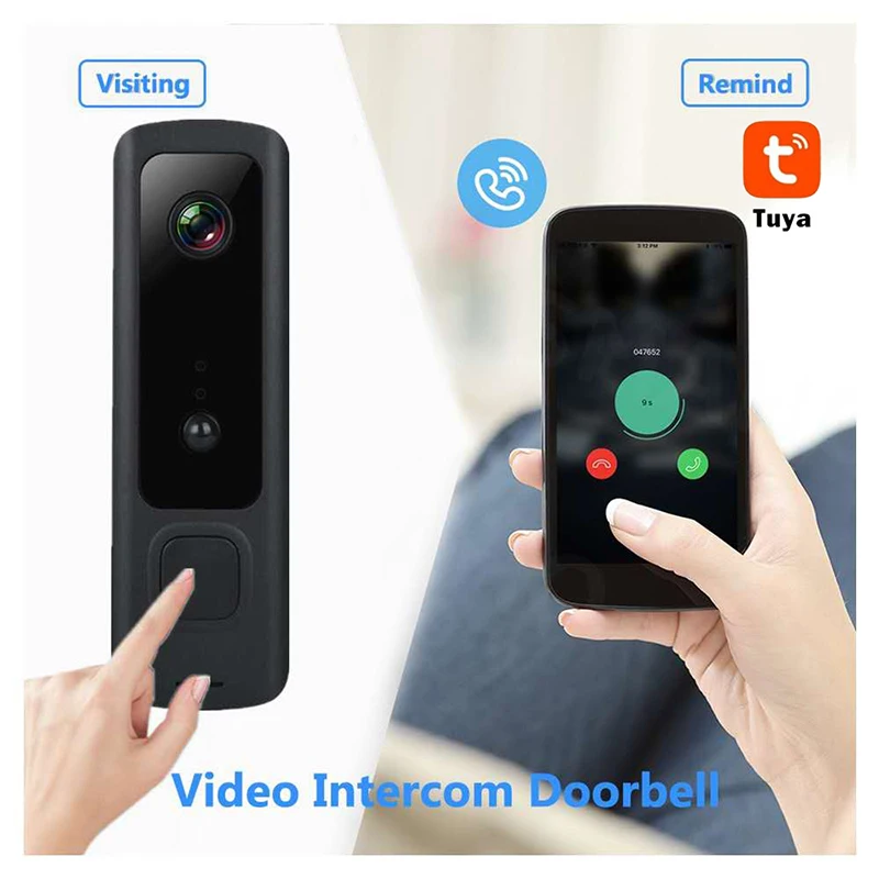 Intercom Tuya Video Doorbell WiFi Outdoor Door Bell Waterproof Video Intercom Smart Home Google Alexa Wireless Door Phone 720P Camera