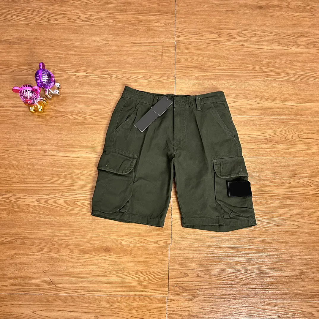 Stone Pant Designer Kleidung Kurzhantel Brand Stein neue Sommerhosen Männer Bottoms Klassiker kleines Etikett Design Baumwolldacheltasche High Street Herren Shorts 157