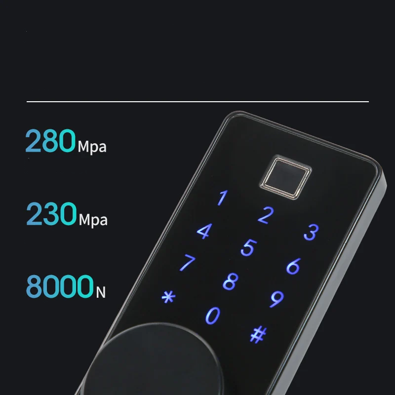 Lock Smart Lock Keyless Entry Bluetooth Tuya Lock With Fingerprint Reader Touch Screen Keypad Password Locks Compatible Tuya Gateway