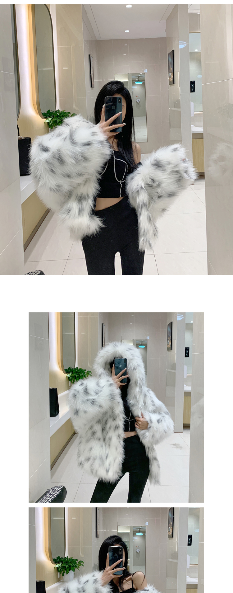 Nuova pelliccia ambientale con cappuccio con cappuccio di pelliccia di pelliccia di volpe da donna ad ispessimento inverno di metà lunghezza