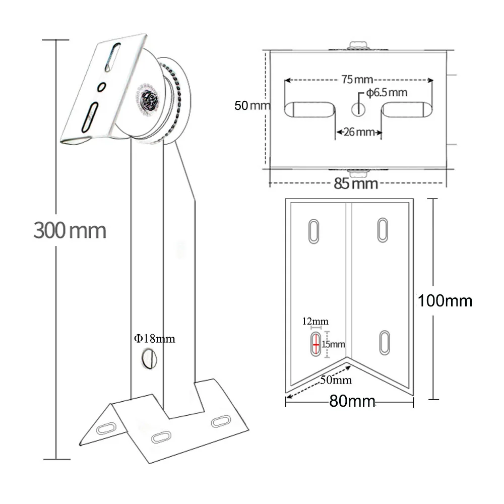 Accessories Outdoor Exterior Wall Corner Bracket Vertical Pole Mounts for CCTV IP Security Camera Installation Support Waterproof Aluminum