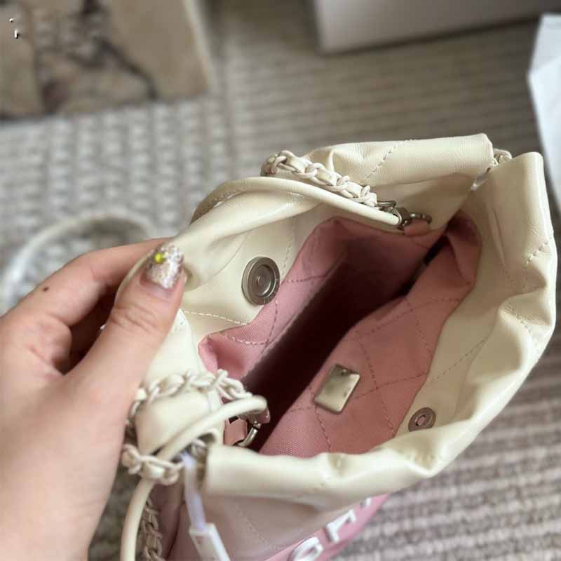 Mini 22 Garbage bag Luxury women's designer shoulder bag Leather handbag purse Chain fashion crossbody bag High quality hasp Switch Totes Messenger bag