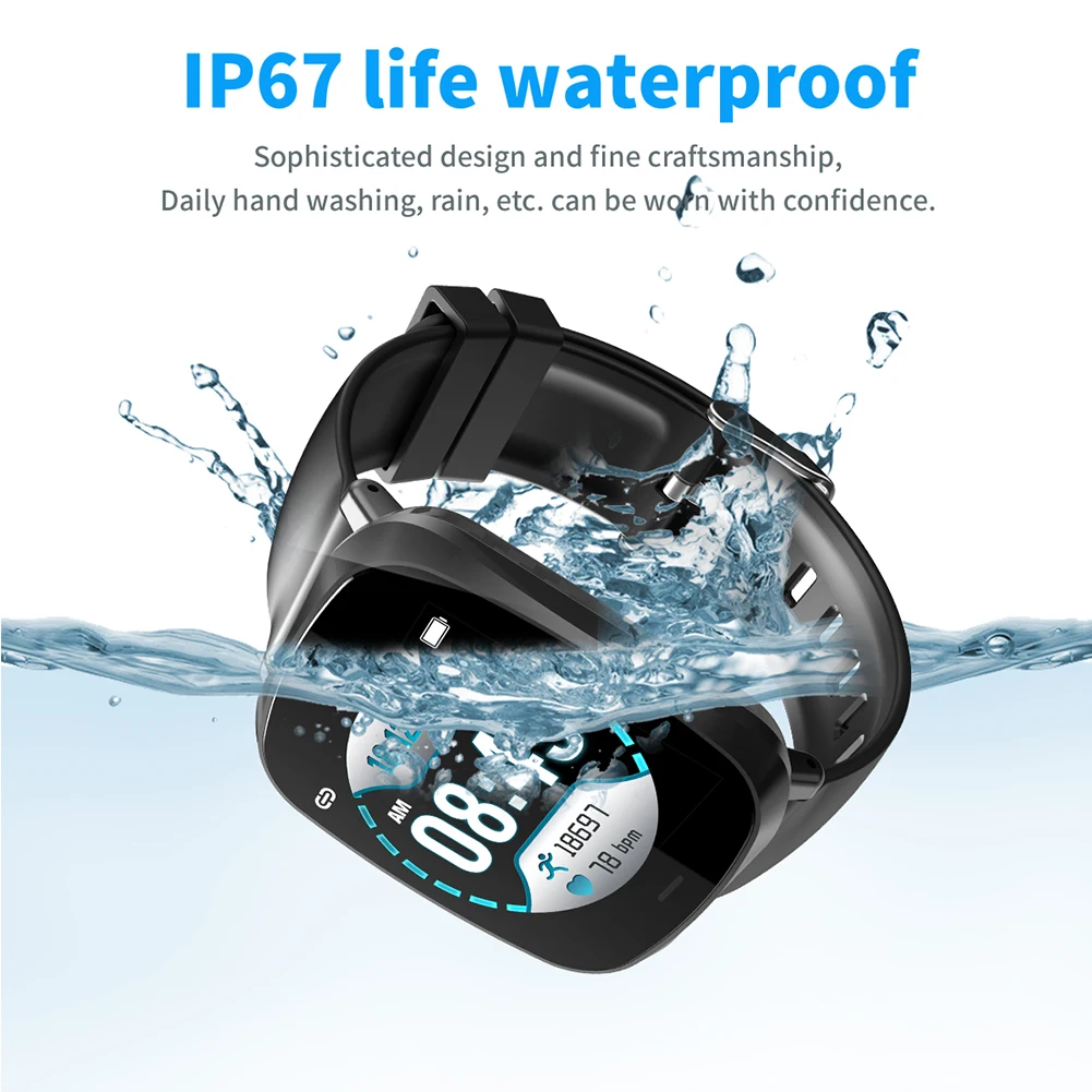 Wristbands IP67 waterproof smart watch A8 instant heart rate blood pressure sleep monitoring watch sports bracelet to send friends