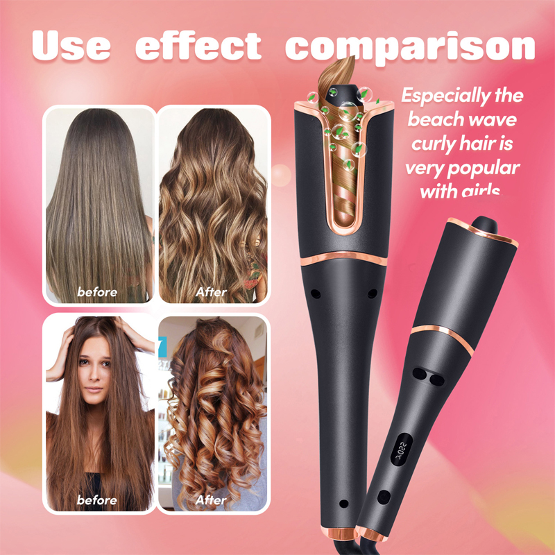 Lazy Curling Iron Automatic Perm Wet and Dry Rose Volume 22mm skadar inte Power Curler -håret