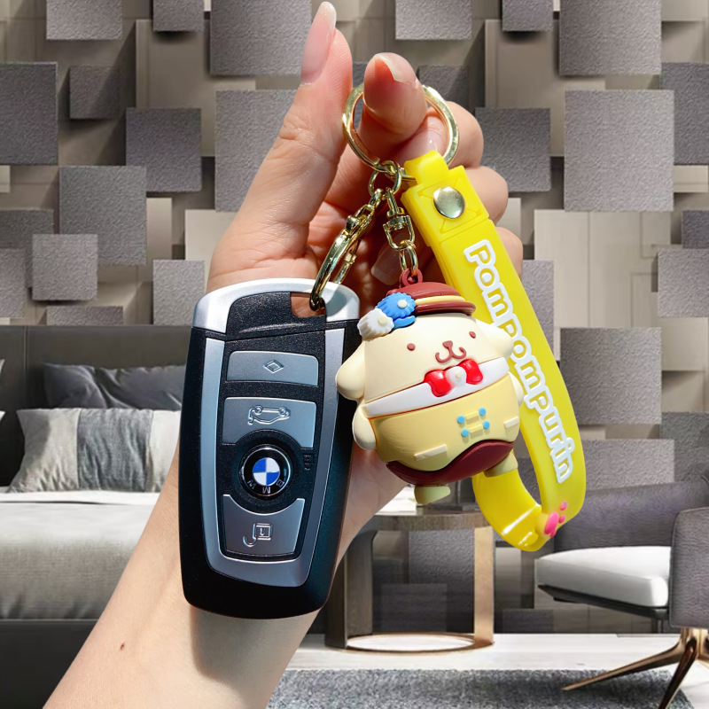 Новый стиль милый Melo tikkulomi kt Подвесная фигура Cartoon Car Care Care Key Chain Accessy Suck Sant маленький подарок