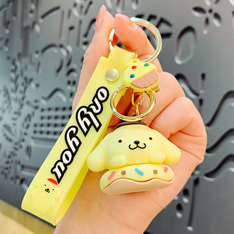 New style Cute Melo donut Tikkulomi KT keychain pendant figure cartoon car key chain accessory bag pendant small gift