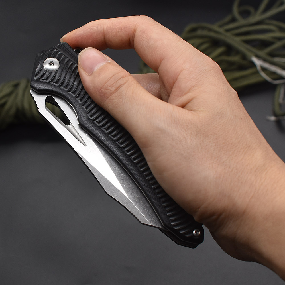 Kesiwo HL02 M390 BLADE Folding Knife G10 Handle Flipper Ball Bearing EDC Pocket Utility Camping Outdoor Kök Överlevnad Hunt Fold Knife Kniv