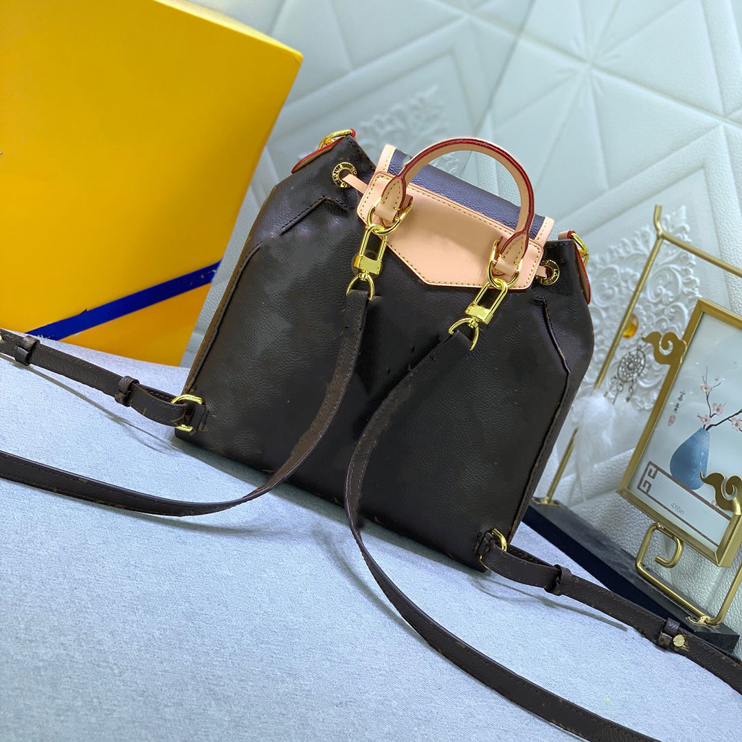 2024 Sac de créateur de haute qualité Lousis Vouton Excursion Geatine Leather Femme's Backpack Soft Leather Mini Backpack Handpack Handbag Small Book Bag