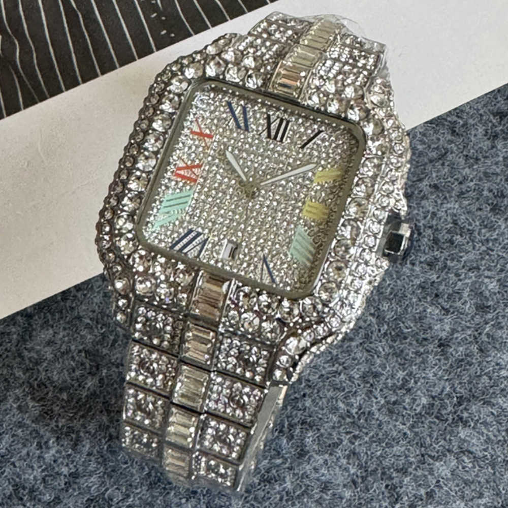 Projektant Kajias Nowy pełny diamentowy zespół stalowy Women Quartz Watch YC079