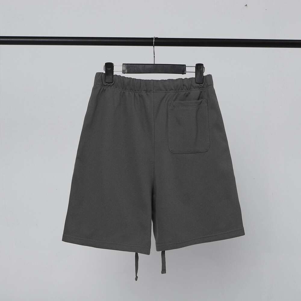 Summer New Trendy Fog Double Thread Ess Drawstring Loose Letter Pressure Glue High Street Shorts