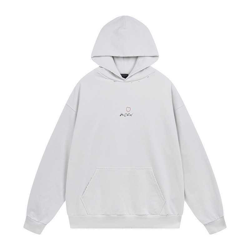 パリファッションブランドバレンタインデーの正しいバージョン。 Qixi Limited New Love Embroidery Men and Lodemensフード付きセーター