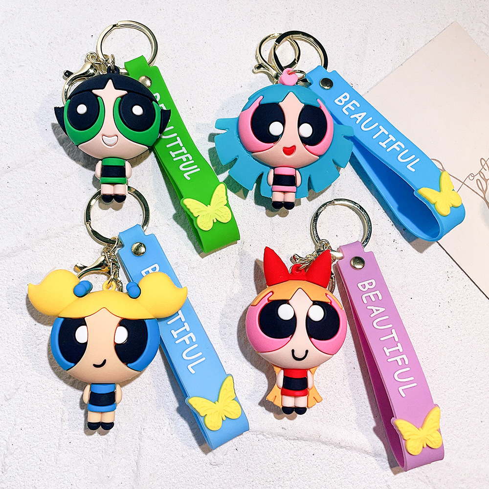 Fashion Cartoon Movie Character Keychain Rubber en Key Ring voor Backpack Jewelry Keychain 083616