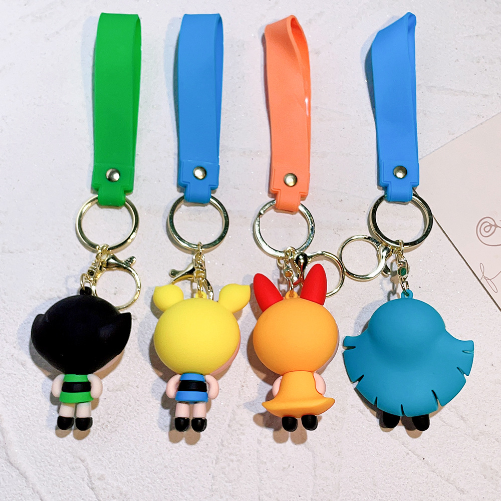 Fashion Cartoon Movie Character Keychain Rubber And Key Ring For Backpack Jewelry Keychain 083617