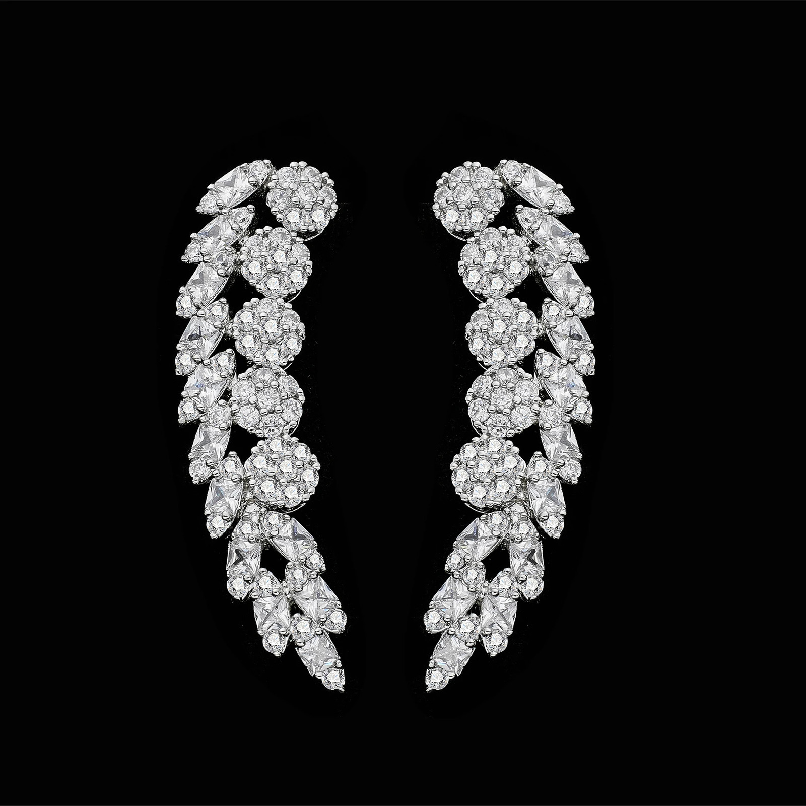 4ピースCubic Zirconia Womens Jewelry Necklace Earringsブレスレットリングブライダルウェディングセット240401