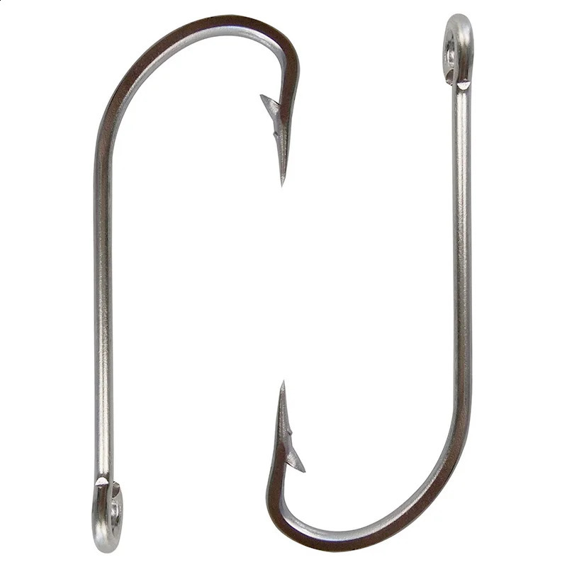 34007 Stainless Steel Fishing Hooks White Big Extra Long Shank Fishing Hook Size 1/0 2/0 3/0 4/0 5/0 6/0 7/0 8/0 9/0 10/0 240328