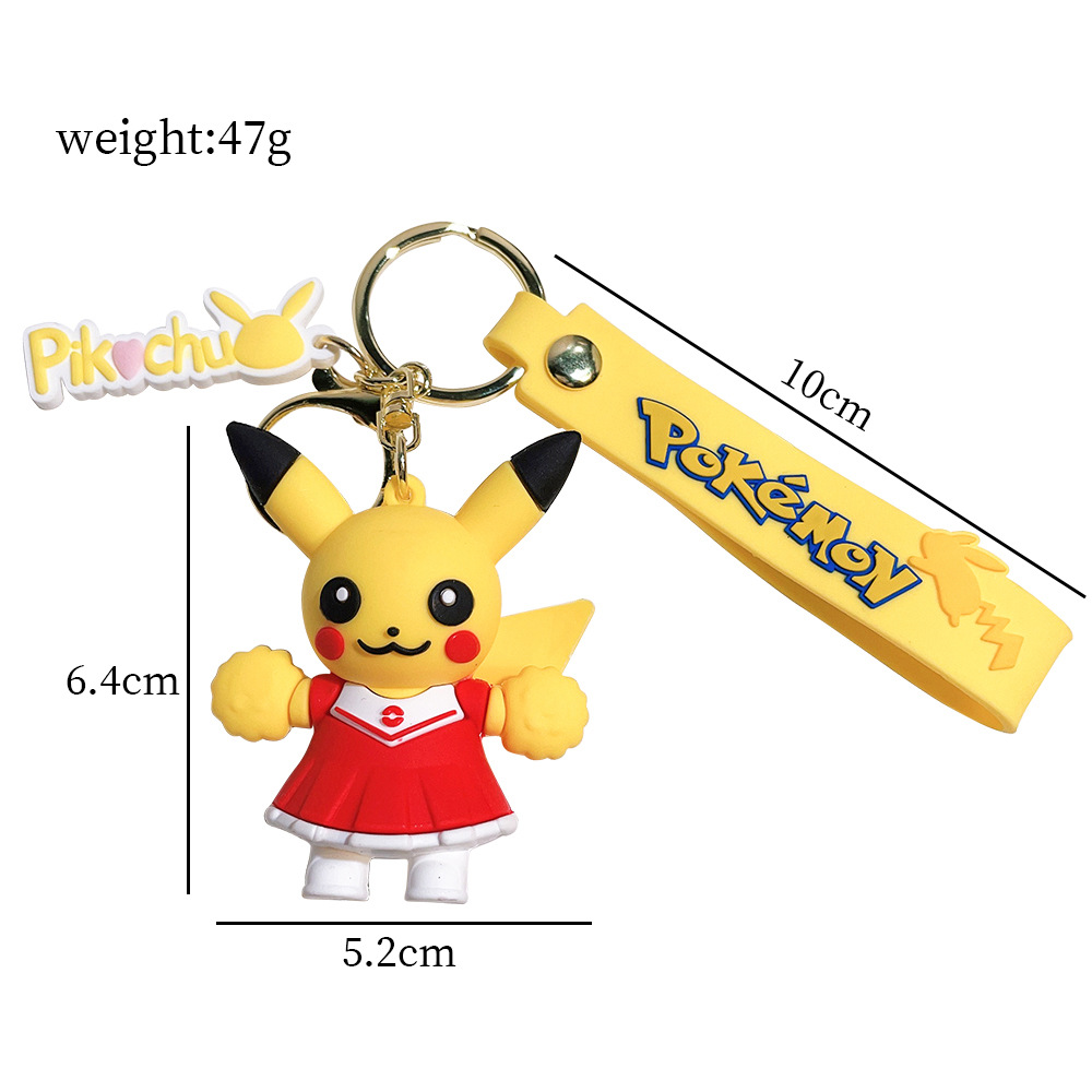 Fashion Cartoon Movie Charakter Keychain Gummi und Schlüsselring für Rucksackschmuckschlüsselkette 083637