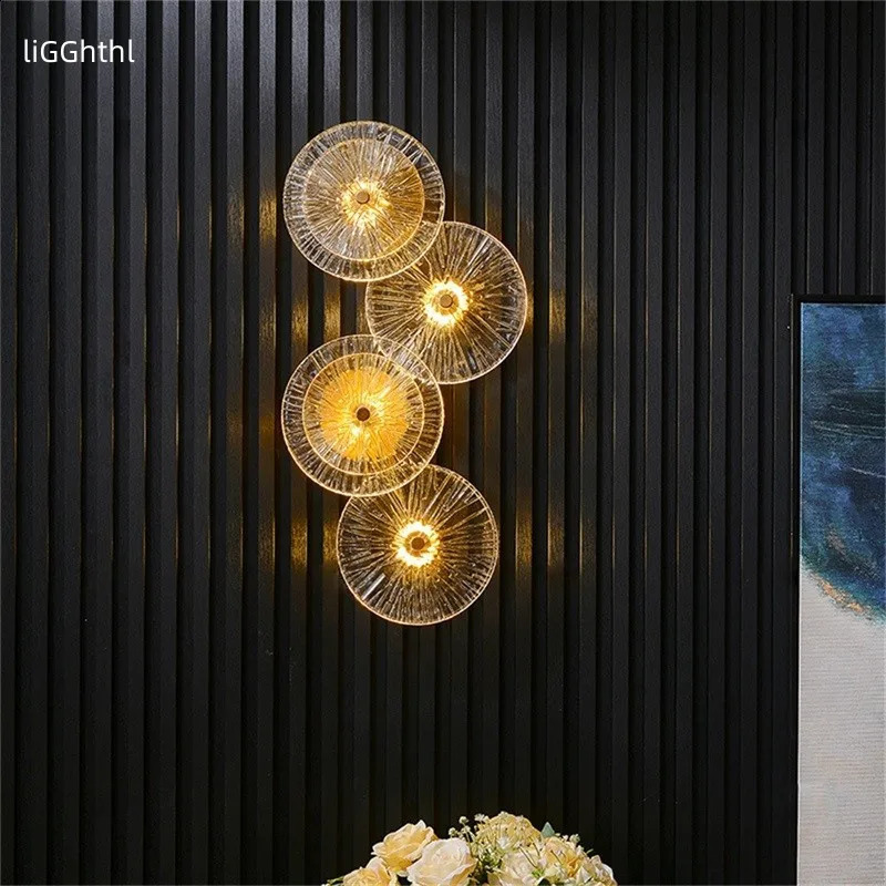 Постмодернистская светодиодная настенная лампа Sconce Nordic Luxury Creative Glass Design Sconcess High