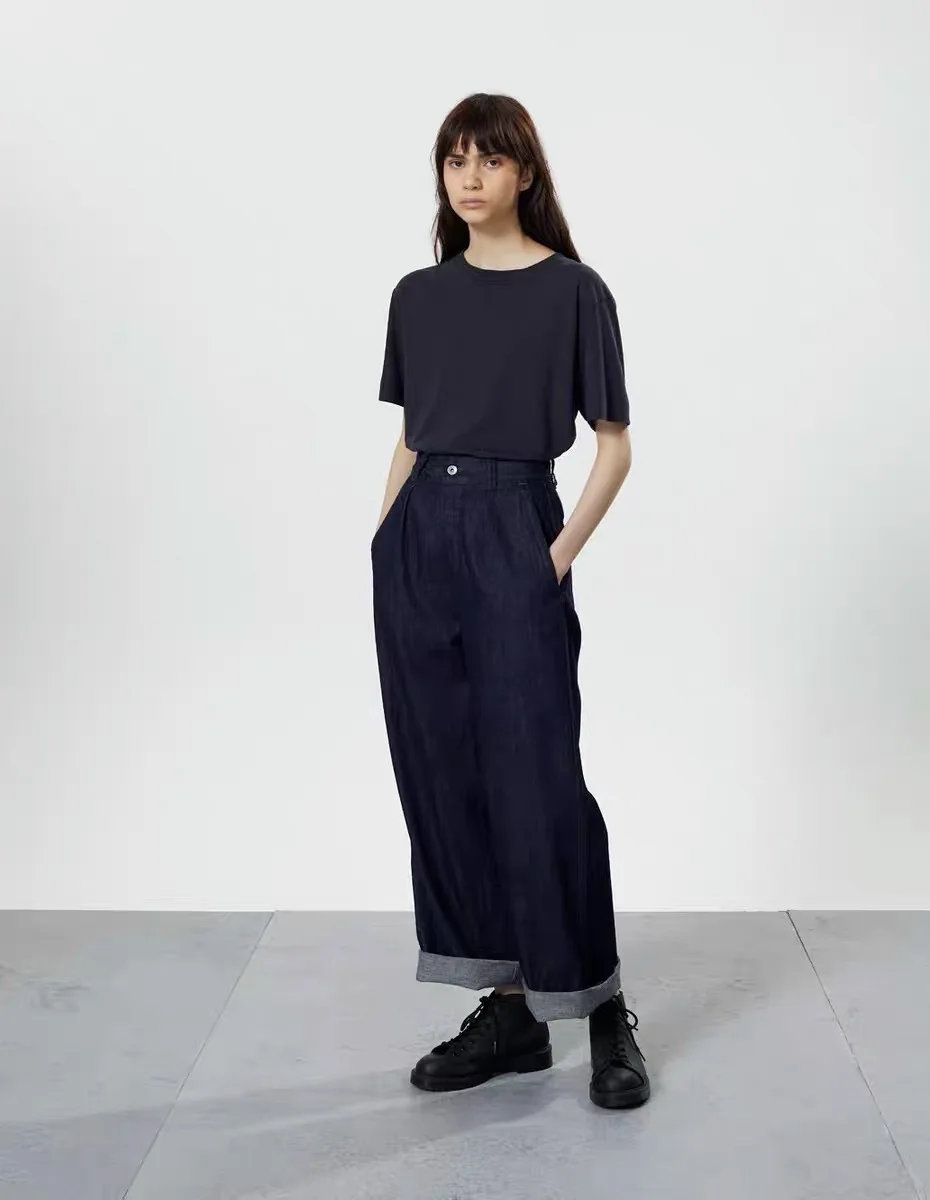 Новая женская винтажная классика Classic Loose Fit Slim Long Long Long Light Legs Long Log Long Long Women Jeans