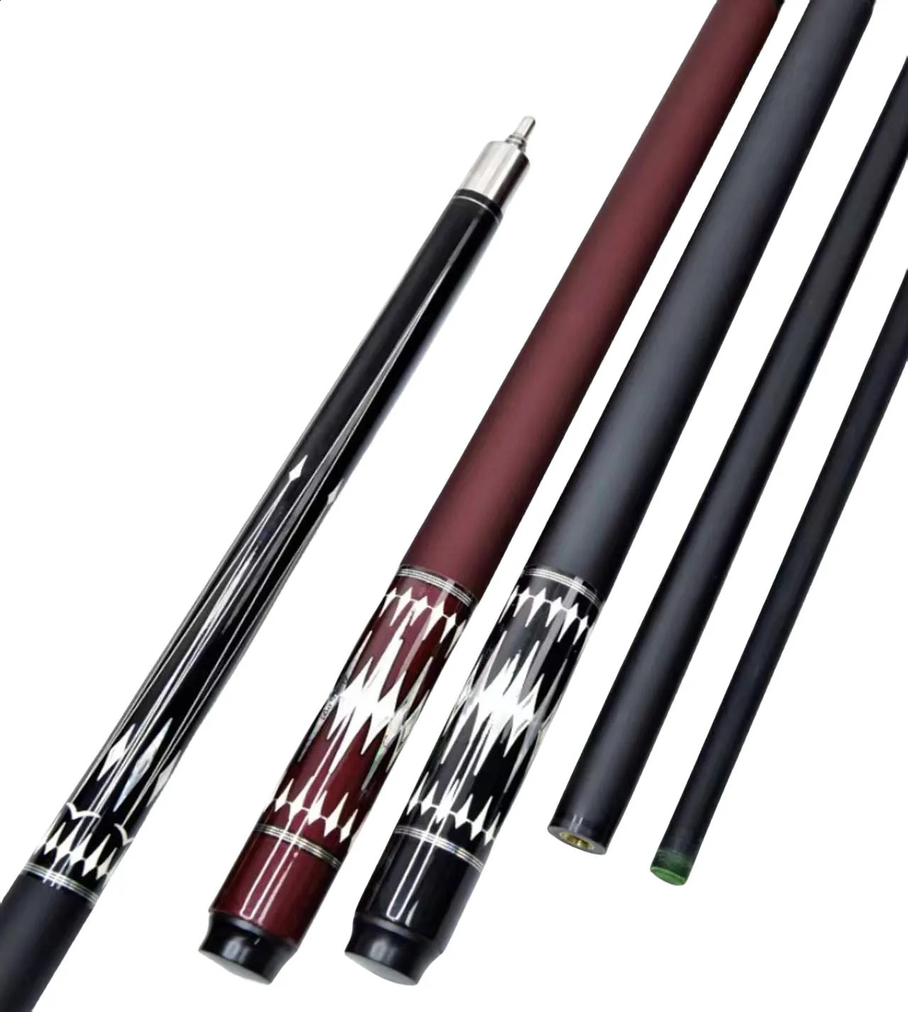 Exquisites Silbermuster Kohlefaser -Pool -Cue -Stick - tragbarer und präziser Hinweis auf die ultimative Leistung 240403