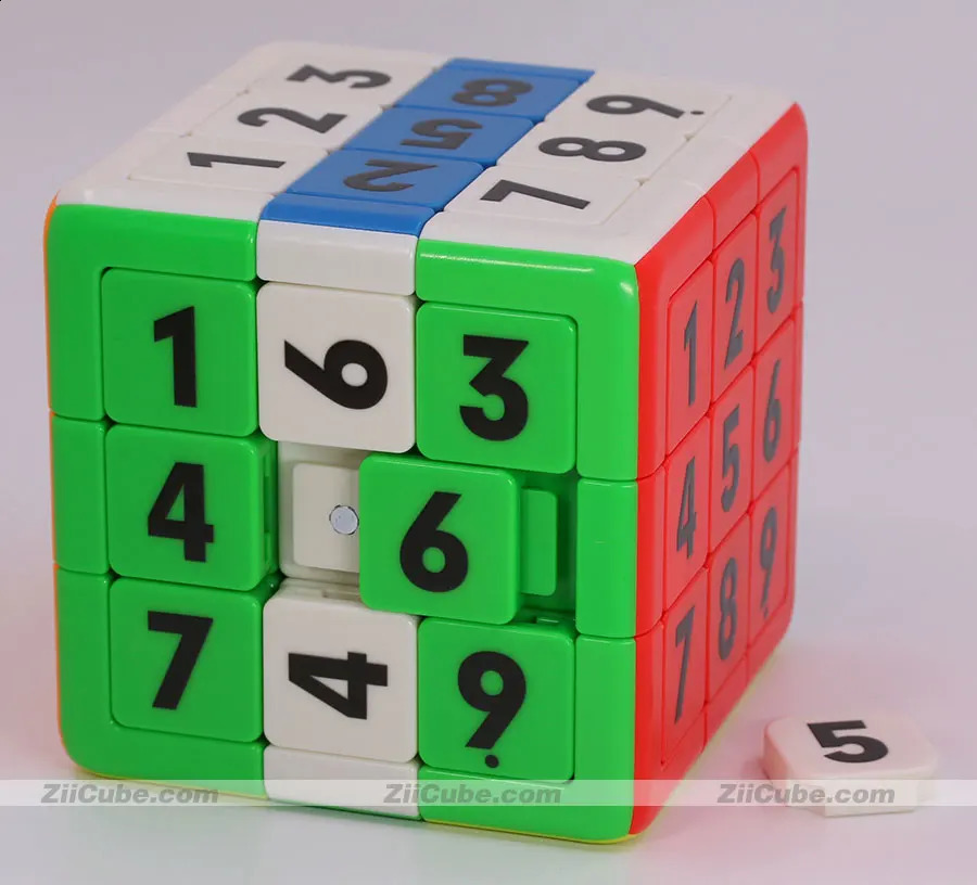 Yuxin Magic Magnetic Number Klotski 3x3x3 2x2x2 Magico Cube Sudoku Logic Puzzle 3x3 2x2 Профессиональные цвета образовательные игрушки 240326