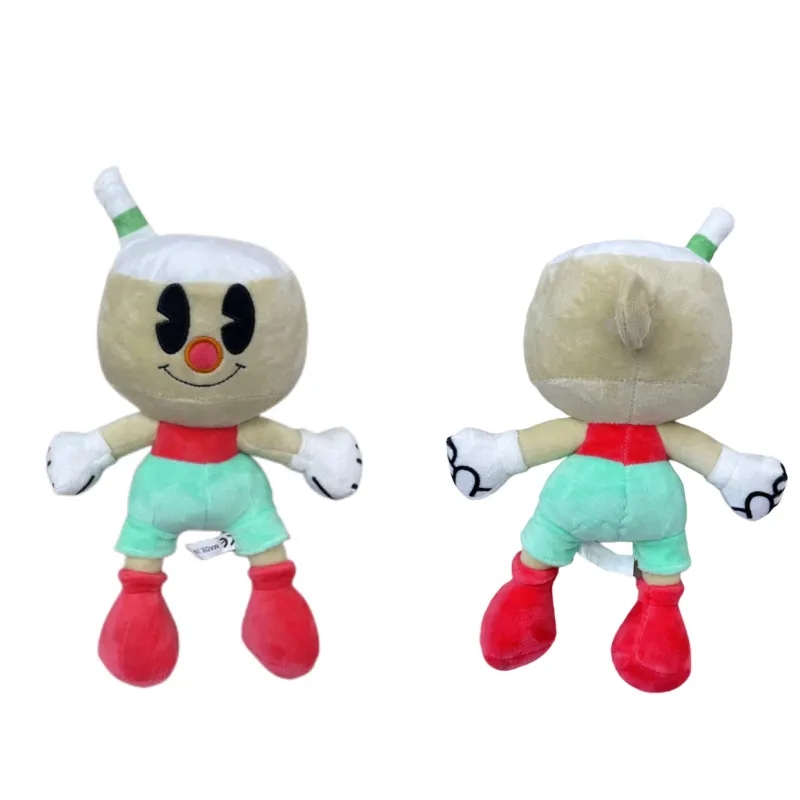 Cross border new Cuphead tea cup head adventure game Mugman plush toy in stock hot selling