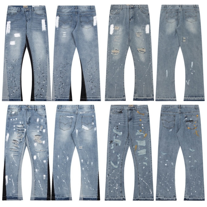 Jeans Männer Hosen Designer Jean GalleryDept Jeans Kleidungshosen Damen Jogginghosen Speckled Paar lose vielseitige, gelegentliche High Street Stack Pant Man Jeans