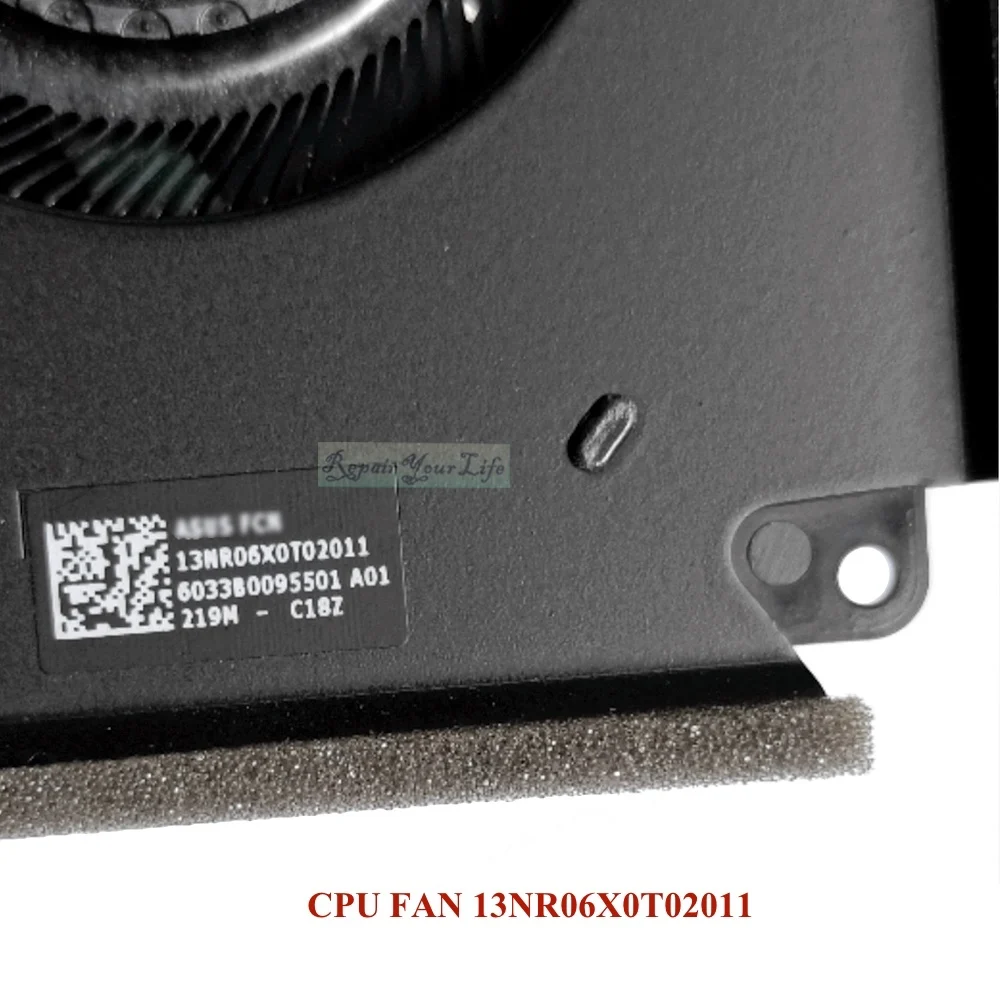 Pads CPU GPU -Kühllüfterkühlerkühler für ASUS Q513QY Q713Qy ROG Strix G15 Advantage Edition Gaming 13NR06X0T01011 13NR06X0T02011
