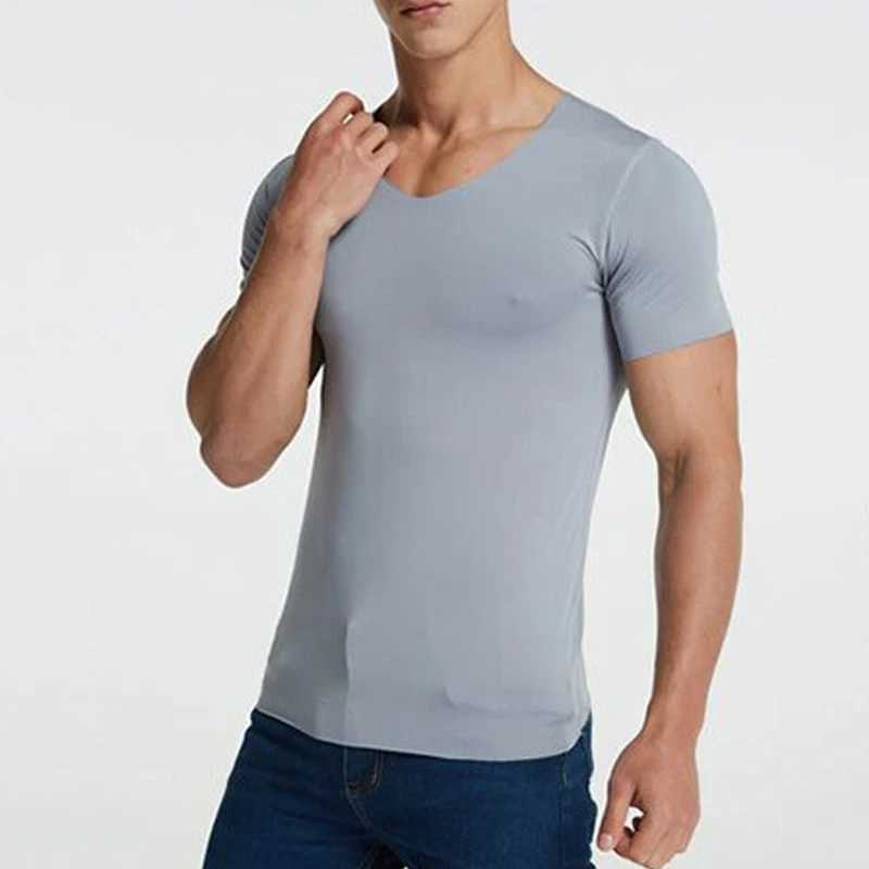 T-shirts masculins T-shirt d'été pour hommes à manches courtes fraîche et à la glace respirante rapide